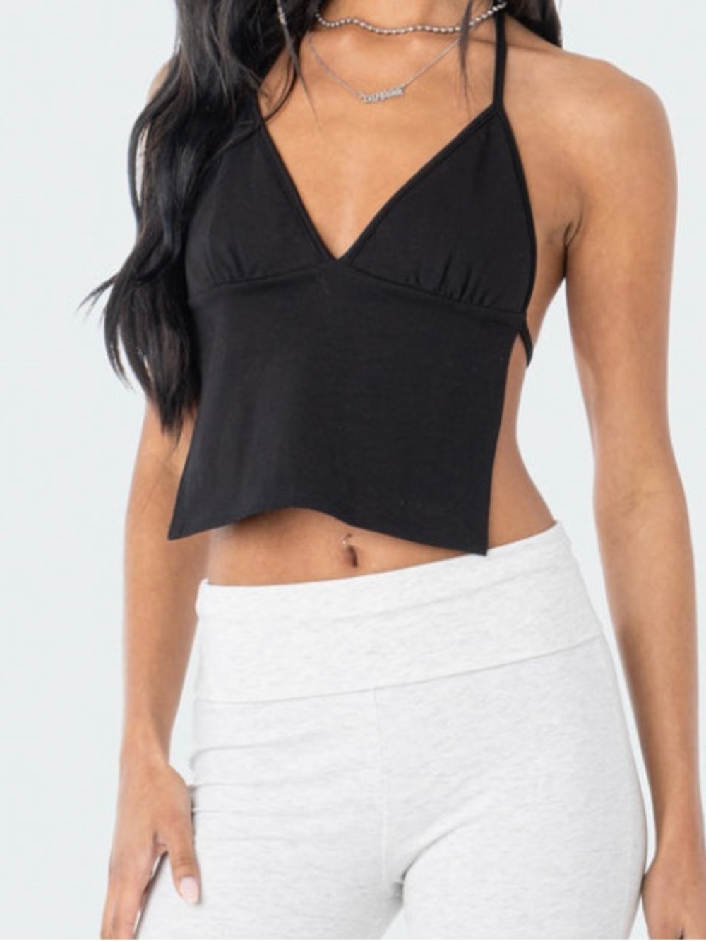 Edikted black halter top